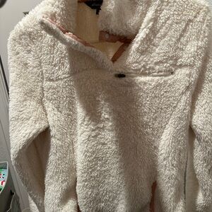 Eddie Bauer Cream Sherpa Jacket